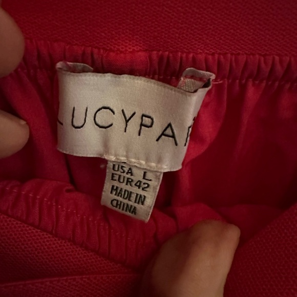 LUCY PARIS L pleated Pink smooth midi polyester woman quiet luxury trendy skirt - Picture 7 of 10